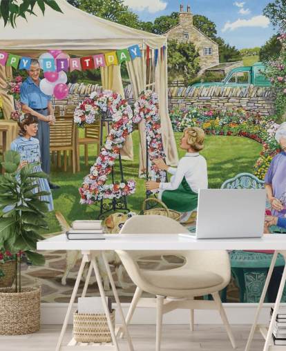 21st birthday party in garden wallpaper