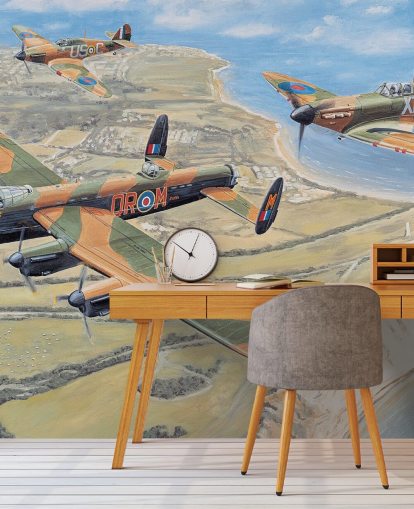 spitfires volando sobre fondo de pantalla dover