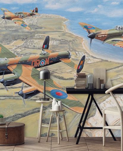 papel de parede spitfires voando sobre dover papel de parede spitfires voando sobre dover