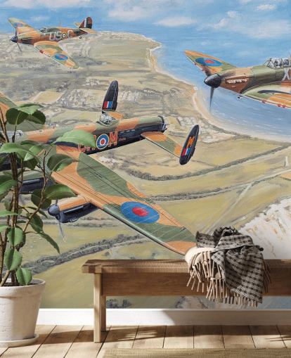 spitfires flyver over dover tapet spitfires flyver over dover tapet