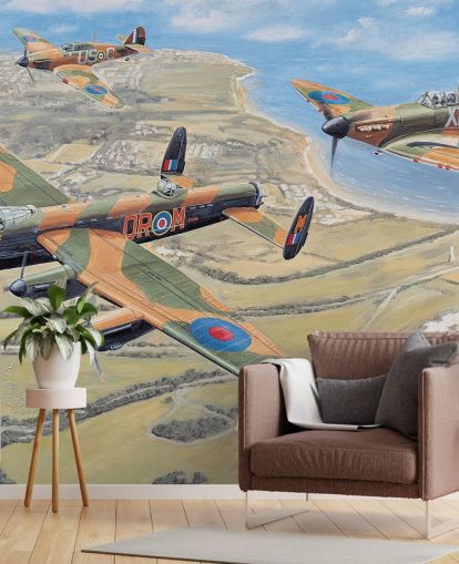 spitfires survolant le papier peint Douvres spitfires survolant le papier peint Douvres