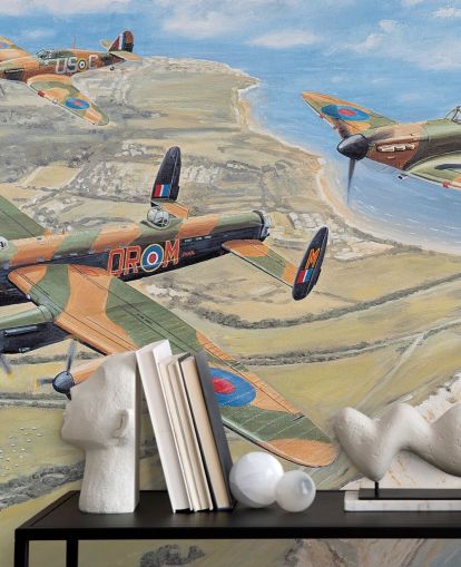 spitfires flying over dover wallpaper