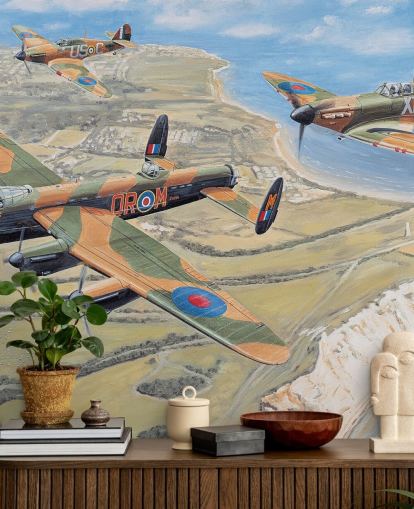 spitfires volando sobre fondo de pantalla dover