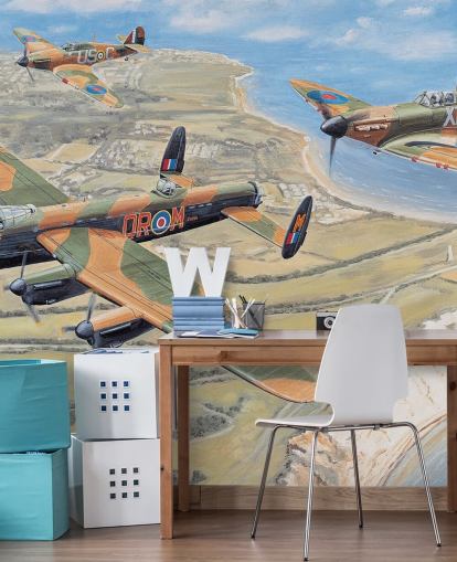 spitfires flying over dover wallpaper