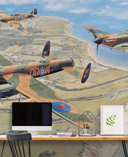 Spitfires fliegen über Dover Tapete Spitfires fliegen über Dover Tapete