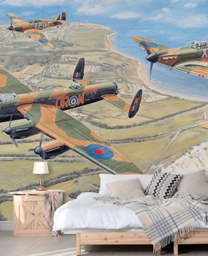 spitfires volando sobre fondo de pantalla dover