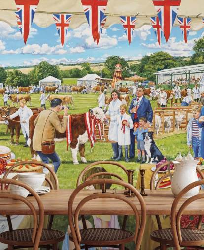 boeren tonen tent behang