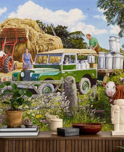 viljelijä kerätä churns maidon tapetti viljelijä kerätä churns maidon tapetti