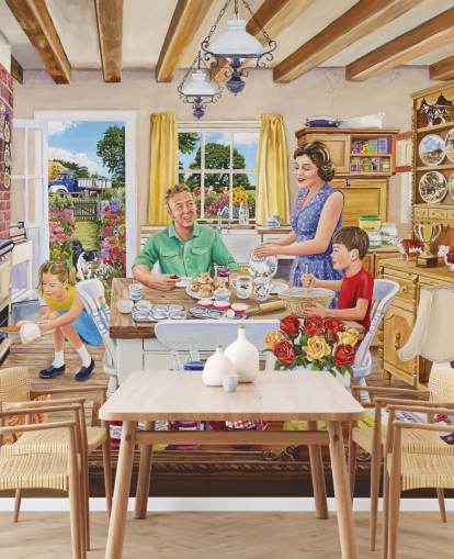 Farmhouse Kitchen Farm Wallpaper