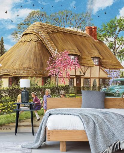 rieten cottage behang rieten cottage behang