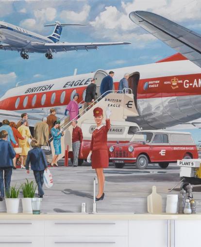 The Air Hostess Plane Wallpaper