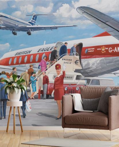 The Air Hostess Plane Wallpaper