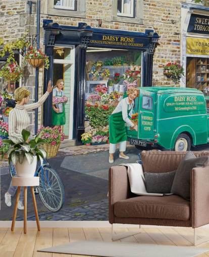 The Florist Retro Wallpaper