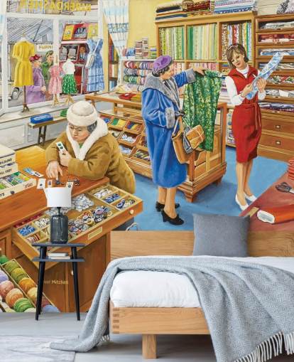 The Haberdasher Vintage Style Wallpaper