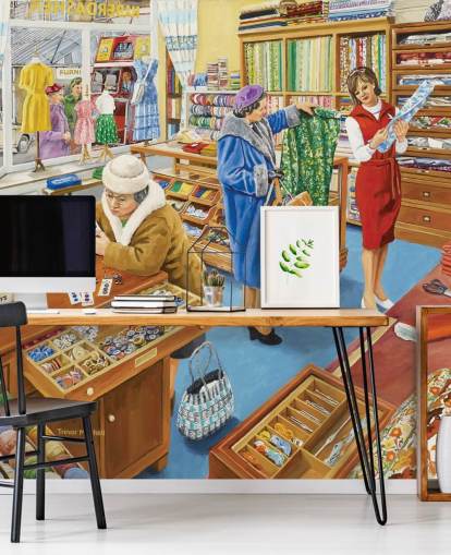 Le Mercerie Papier Peint Style Vintage