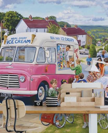 Ice Cream Van Vintage Style Taustakuva