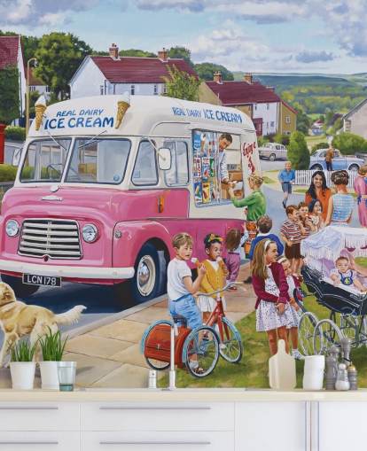 Ice Cream Van Vintage Style Taustakuva