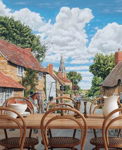 fondo de pantalla de pueblo anticuado