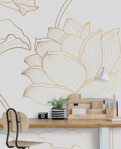 hvitt og gull floral tapet hvitt og gull floral tapet