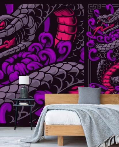 purple snake wallpaper