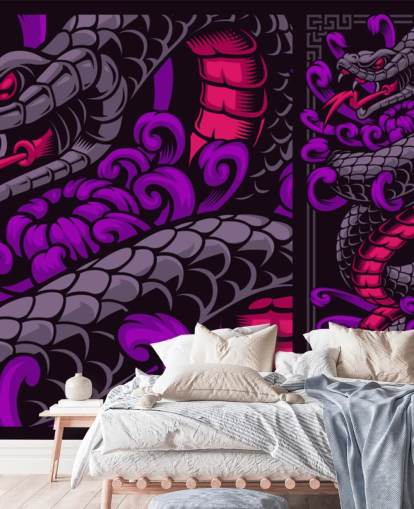 purple snake wallpaper