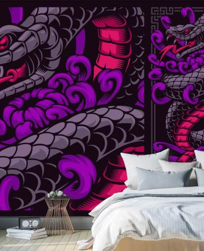 purple snake wallpaper