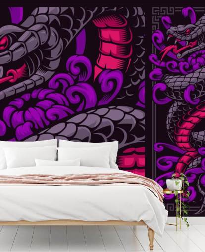 purple snake wallpaper