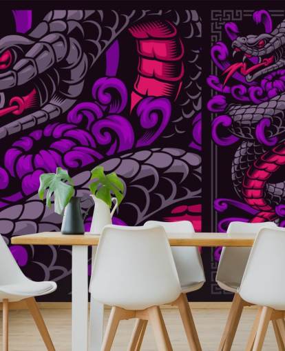 papel pintado serpiente púrpura
