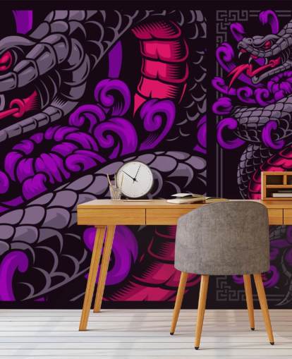 papel pintado serpiente púrpura