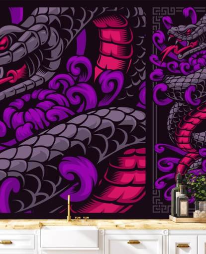 papel pintado serpiente púrpura