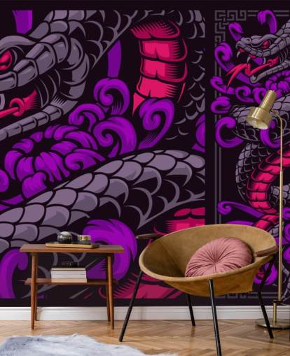 papel de parede roxo cobra
