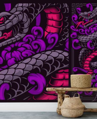 papel pintado serpiente púrpura
