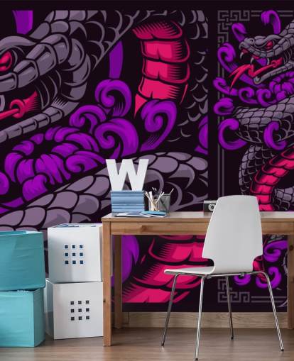 purple snake wallpaper