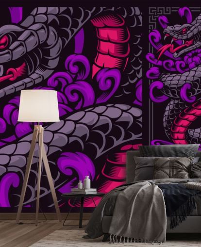 purple snake wallpaper
