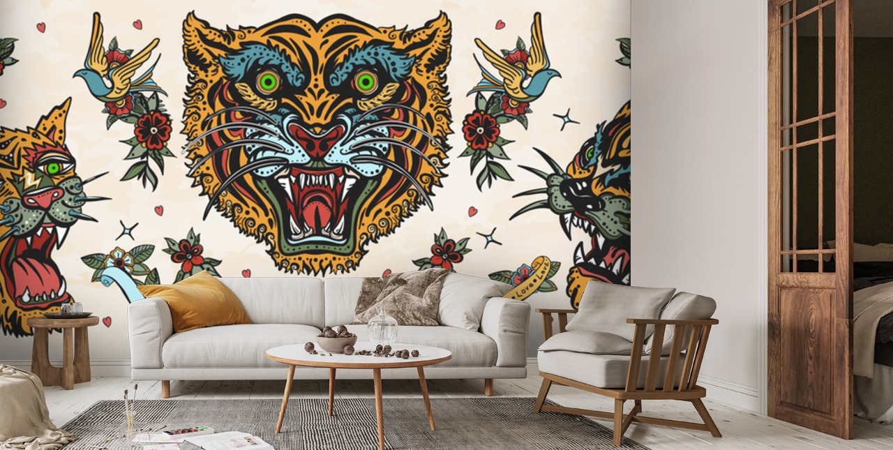Tiger Tattoo Wallpaper | Wallsauce US