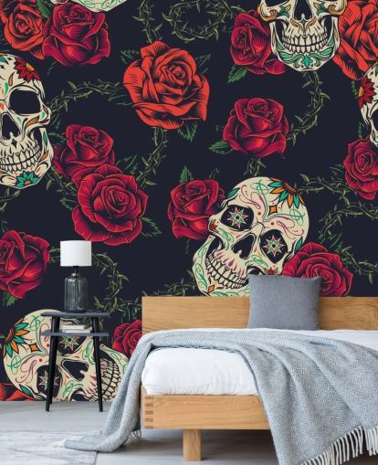 mørk rose og kraniet tapet mørk rose og kraniet tapet