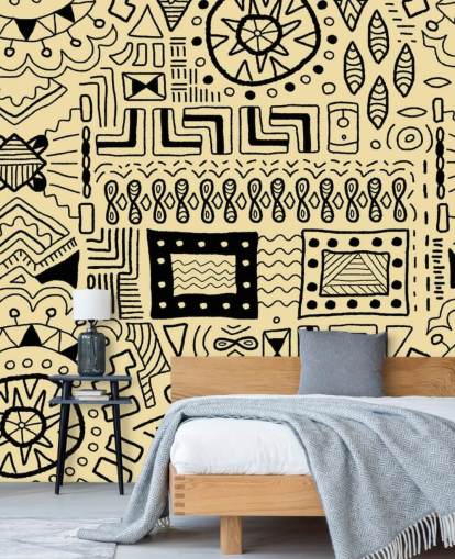 papel tapiz de dibujos negros tribales
