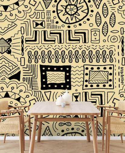 papel tapiz de dibujos negros tribales