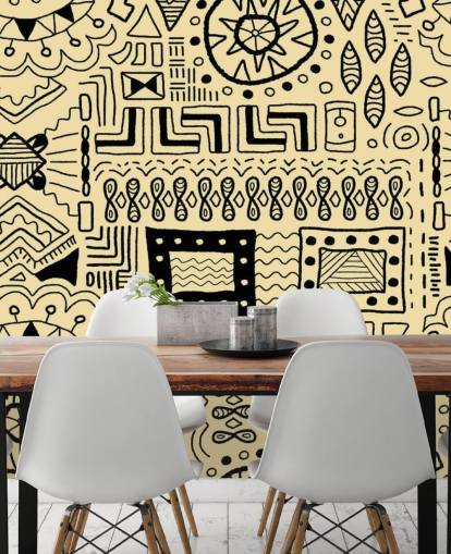 papel tapiz de dibujos negros tribales