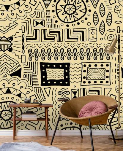 papel tapiz de dibujos negros tribales