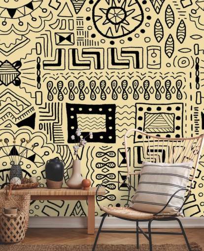 papel tapiz de dibujos negros tribales
