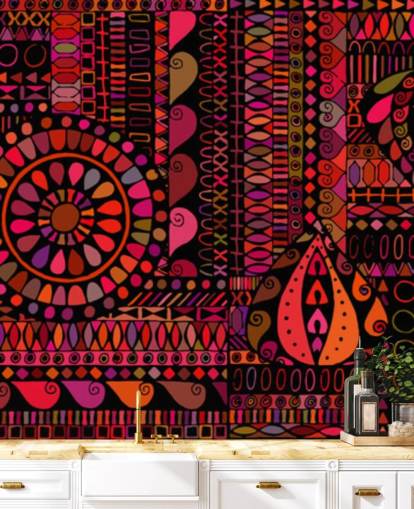 Warm Tribal Tones Tribal Wallpaper