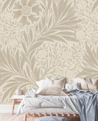 rosa ringblomst tapet av William Morris