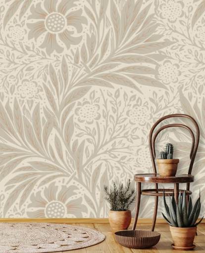 papier peint rose souci de William Morris