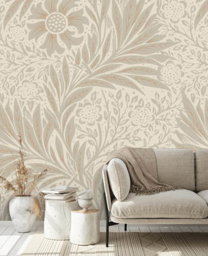 roze goudsbloembehang van William Morris roze goudsbloembehang van William Morris