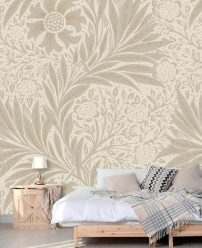 pink marigold wallpaper by William Morris