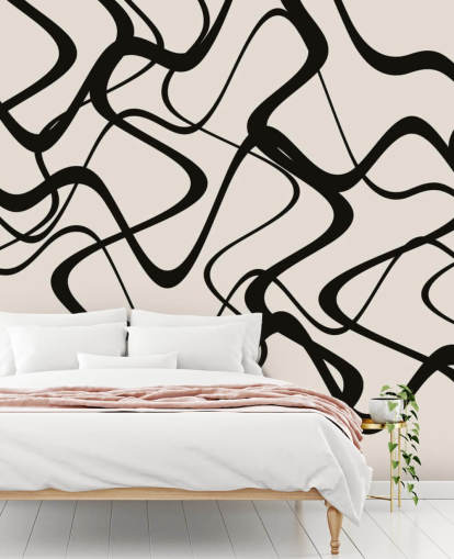 zwart-wit tribal behang