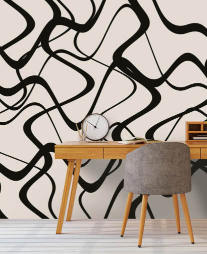 zwart-wit tribal behang