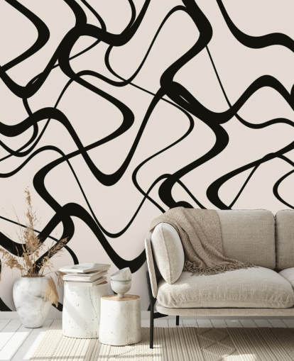 zwart-wit tribal behang zwart-wit tribal behang