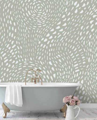 white dot wallpaper met grijze achtergrond